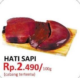 Promo Harga Beef Liver (Hati Sapi) per 100 gr - Yogya