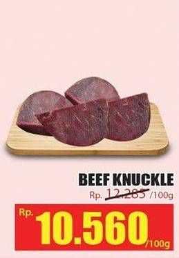 Promo Harga Beef Knuckle (Daging Inside) per 100 gr - Hari Hari