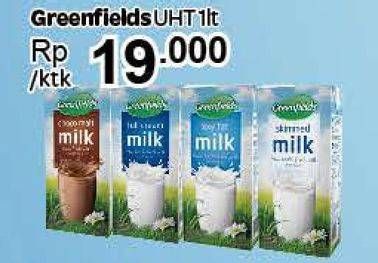 Promo Harga GREENFIELDS UHT 1000 ml - Carrefour