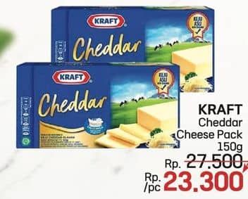 Promo Harga Kraft Cheese Cheddar 150 gr - LotteMart
