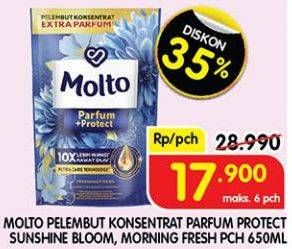 Promo Harga Molto All in 1 Blue Morning Fresh, Pink Sunshine Bloom 680 ml - Superindo