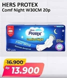 Promo Harga Hers Protex Comfort Night Wing 30cm 20 pcs - Alfamart