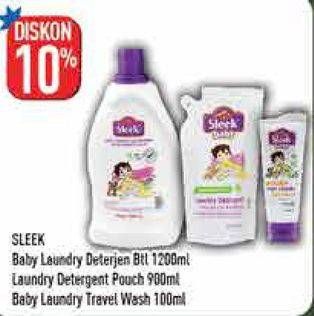 Promo Harga SLEEK Baby Laundry Detergent 1200 ml - Hypermart