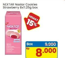 Promo Harga Nabati Nextar Cookies Strawberry Jam per 8 pcs 14 gr - Indomaret