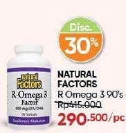 Promo Harga Natural Factors R-Omega 3 Factor 600 mg EPA/DHA 90 pcs - Guardian