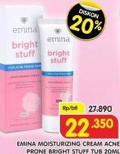 Promo Harga EMINA Bright Stuff Moisturizing Cream Acne Prone 20 ml - Superindo