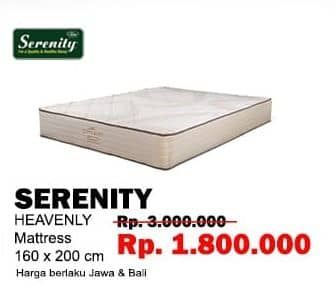 Promo Harga Serenity Heavenly Mattress 160 X 200 Cm  - Carrefour
