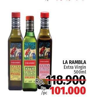 Promo Harga LA RAMBLA Extra Virgin Olive Oil 500 ml - LotteMart