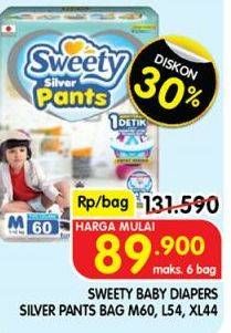 Promo Harga Sweety Silver Pants M60, XL44, L54 44 pcs - Superindo