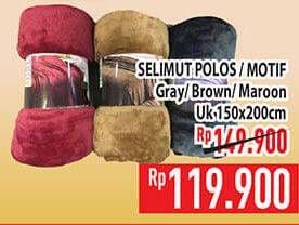 Promo Harga Selimut Polos / Motif Gray / Brown / Maroon 150x200cm  - Hypermart