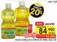 Promo Harga Mazola Oil Canola, Corn 900 ml - Superindo