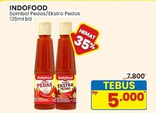 Promo Harga Indofood Sambal Ekstra Pedas, Pedas 135 ml - Indomaret