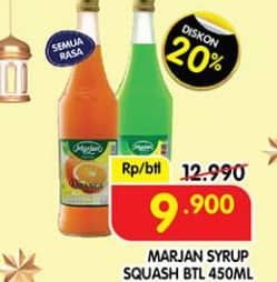 Promo Harga Marjan Syrup Squash All Variants 450 ml - Superindo