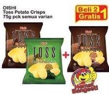 Promo Harga Oishi Toss Potato Crips All Variants 75 gr - Indomaret