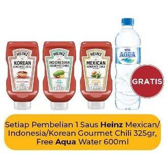 Promo Harga Heinz Gourmet Chili Mexican, Indonesian, Korean 325 gr - Carrefour