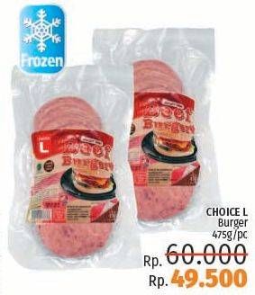Promo Harga CHOICE L Beef Burger 475 gr - LotteMart