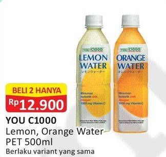 Promo Harga YOU C1000 Isotonic Drink Orange, Lemon per 2 botol 500 ml - Alfamart
