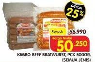 Promo Harga KIMBO Bratwurst All Variants 500 gr - Superindo