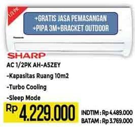 Promo Harga Sharp AH-A5ZEY | AC Standard 1/2PK  - Hypermart