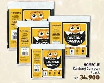 Promo Harga Kantong Sampah Plastik Homeque  - LotteMart