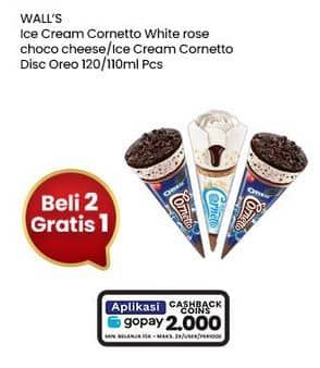 Promo Harga Walls Cornetto Oreo Cookies, White Chocolate Milky Cheese 110 ml - Indomaret