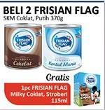 Promo Harga FRISIAN FLAG Susu Kental Manis Cokelat, Putih per 2 kaleng 370 gr - Alfamidi