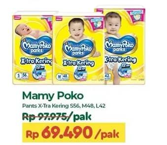 Promo Harga Mamy Poko Pants Xtra Kering S56, M48, L42 42 pcs - TIP TOP