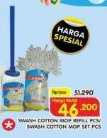 Promo Harga SWASH Cotton Mop Set/Cotton Mop Reffil  - Superindo