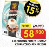 Promo Harga Aik Cheong Instant Drink Cappuccino 12 pcs - Superindo