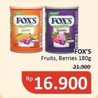 Promo Harga FOXS Crystal Candy Fruits, Berries 180 gr - Alfamidi
