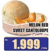 Promo Harga Melon Red Sweet Cantalope per 100 gr - Hari Hari