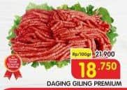 Promo Harga Daging Giling Sapi Premium per 100 gr - Superindo