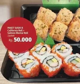 Promo Harga California Sushi Roll + Salmon Mentai Roll   - LotteMart