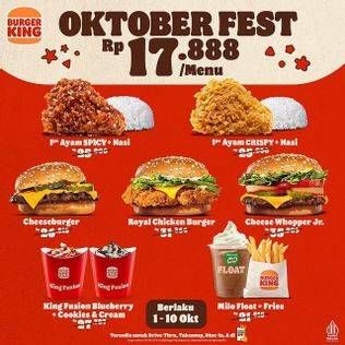 Promo Harga Burger King Royal Chicken Burger  - Burger King