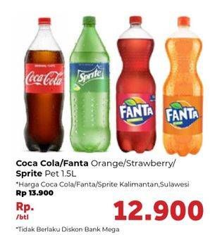 COCA COLA/ FANTA Orange, Strawberry/ SPRITE 1,5 L