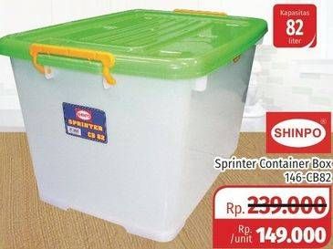 Promo Harga SHINPO Container Box Sprinter 146 CB82 82 ltr - Lotte Grosir
