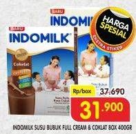 Promo Harga INDOMILK Susu Bubuk Cokelat, Full Cream 400 gr - Superindo