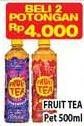 Promo Harga SOSRO Fruit Tea 500 ml - Hypermart