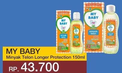 Promo Harga MY BABY Minyak Telon Plus Longer Protection 150 ml - Yogya