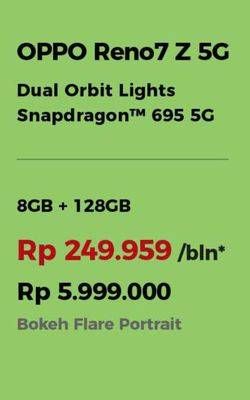 Promo Harga OPPO Reno7 Z 5G 8GB + 128GB  - Erafone