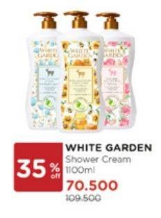 Promo Harga White Garden Shower Cream 1100 ml - Watsons