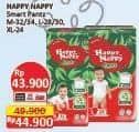 Promo Harga Happy Nappy Smart Pantz Diaper M32, M34, L28, L30, XL24 24 pcs - Alfamart