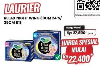 Promo Harga Laurier Relax Night 30cm, 35cm 8 pcs - Carrefour