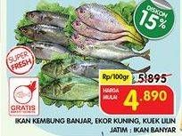 Promo Harga Ikan Kembung Banjar/ Ekor Kuning/ Kuek Lilin  - Superindo