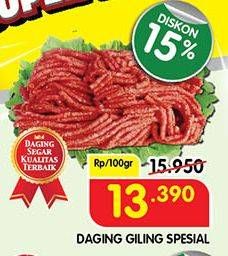 Promo Harga Daging Giling Sapi Spesial per 100 gr - Superindo