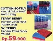 Promo Harga Cotton Softly/Terry Berry/W. Terry Handuk Jakat Motif  - Yogya