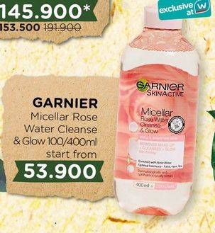 Promo Harga MIcellar Rose Water Cleanse & Glow 100/400ml  - Watsons