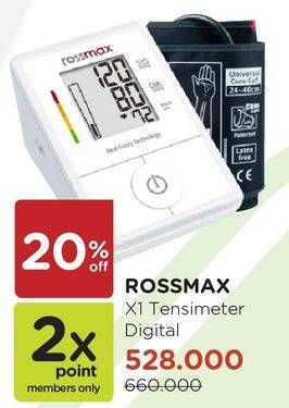 Promo Harga ROSSMAX X1 Tensimeter Digital  - Watsons