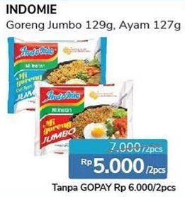 Promo Harga INDOMIE Mi Goreng Jumbo per 2 pcs 128 gr - Alfamidi