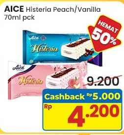 Promo Harga Aice Ice Cream Histeria Vanila Peach 70 ml - Indomaret